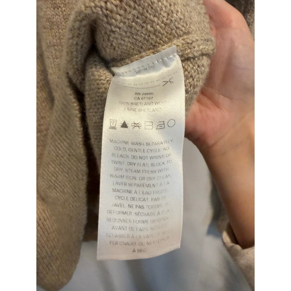 Pendelton Women’s Washable Wool Heritage Crew Tan Beige-S - Picture 3 of 6